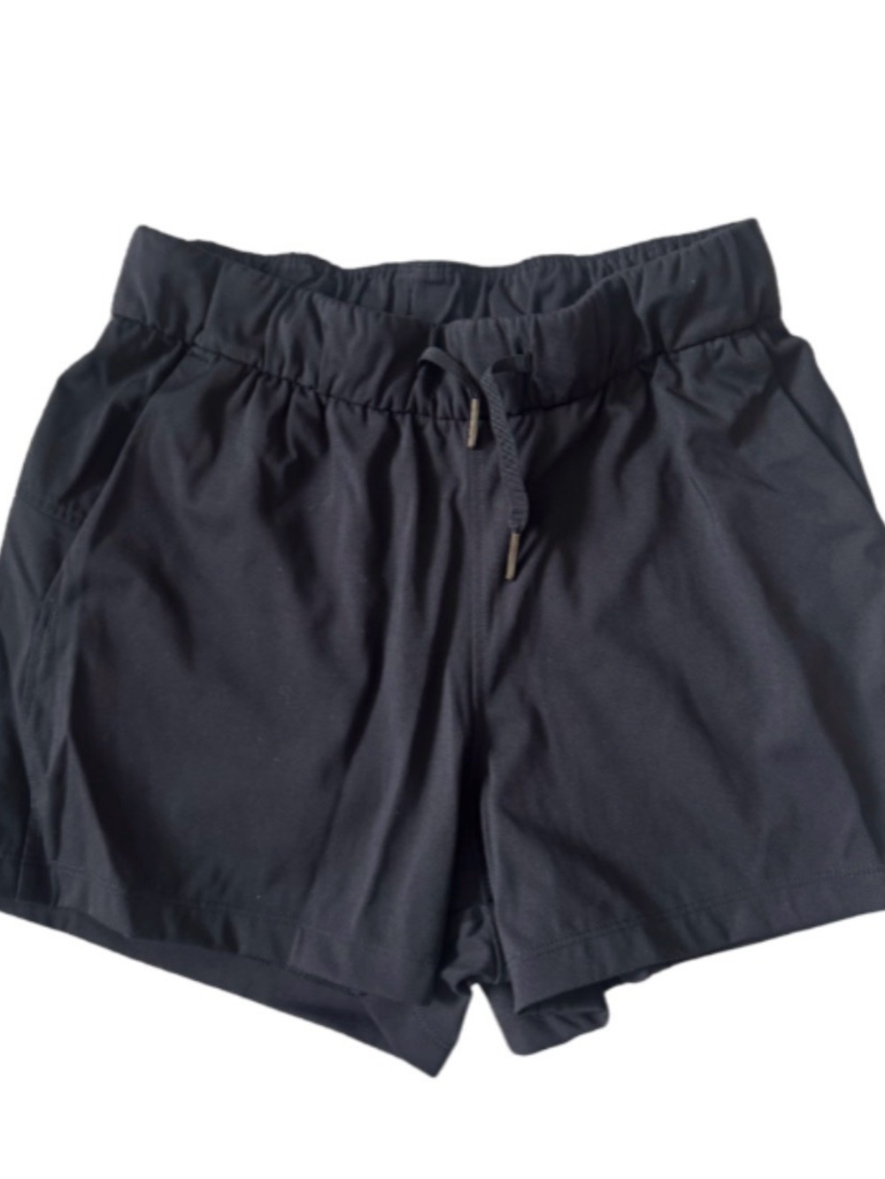 CRZ Yoga Women’s Black Elastic Waist Shorts Pockets Small
